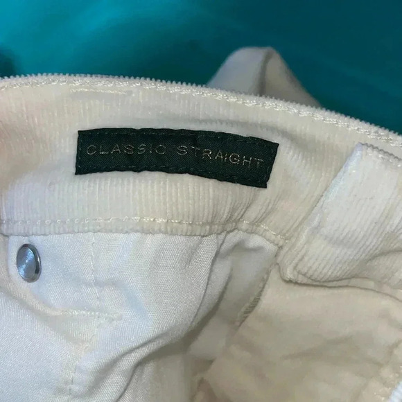 Lauren Ralph Lauren Green Label Corduroy Classic Straight Pants Cream Plus Size - Picture 4 of 8